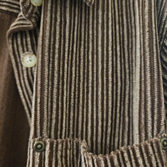 St john Cowgirl oversized Trendy brown Button Down Corduroy shacket shirt XL - Picture 5 of 9